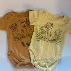 Disney Lion King Graphic Baby One-Piece Bodysuit - Yellow/Mustard